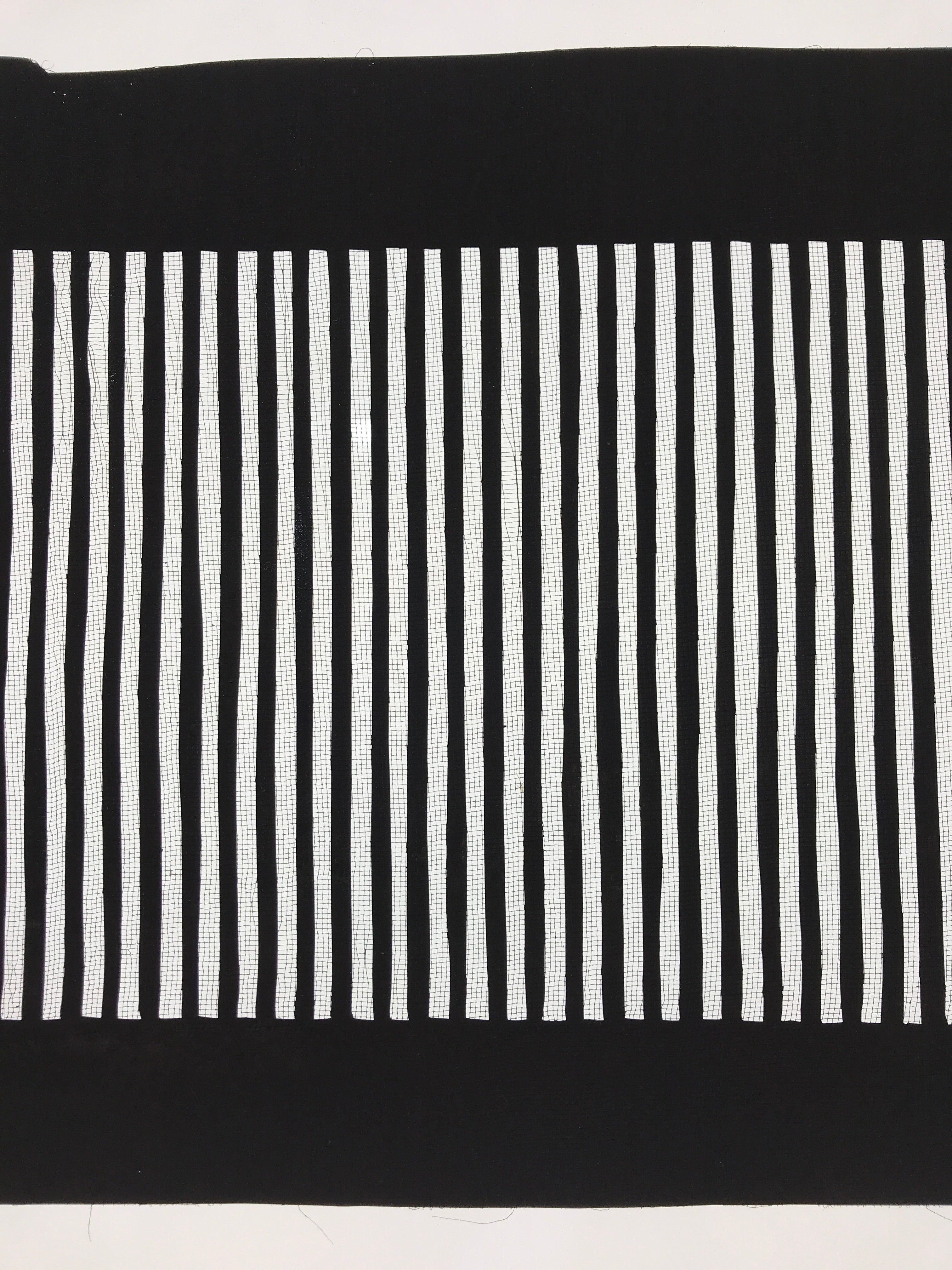 Antique Japanese Katagami Paper Kimono Stencil Katazome Vertical Stripes A648