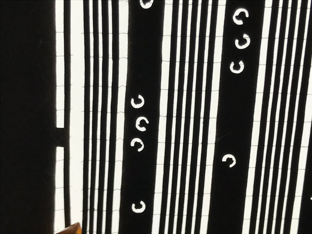 Antique Japanese Katagami Paper Kimono Stencil Katazome Vertical Stripes A884