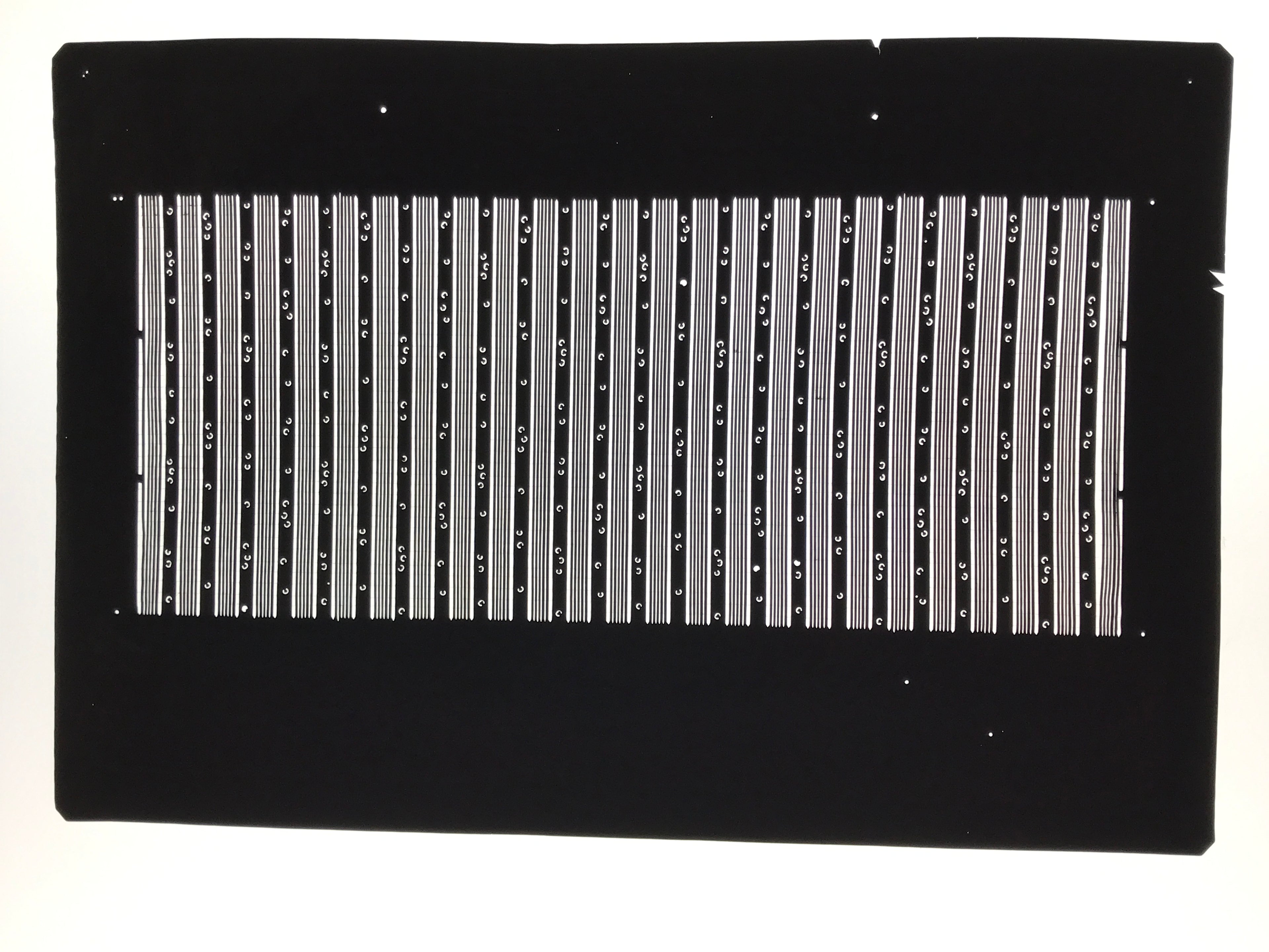 Antique Japanese Katagami Paper Kimono Stencil Katazome Vertical Stripes A884