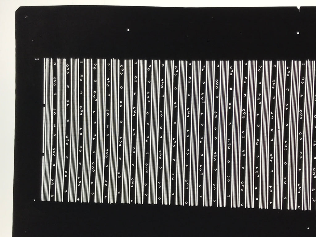 Antique Japanese Katagami Paper Kimono Stencil Katazome Vertical Stripes A884
