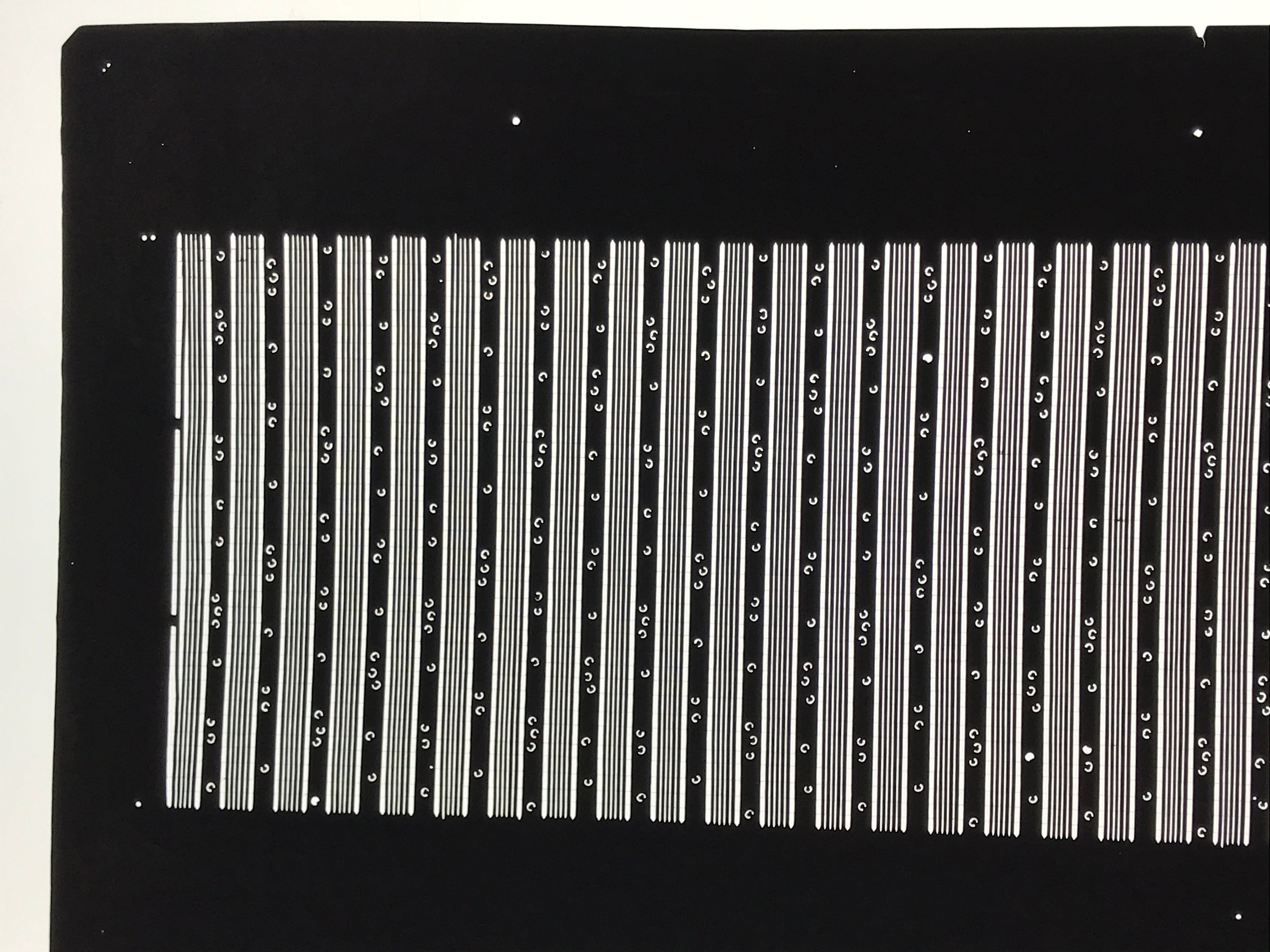 Antique Japanese Katagami Paper Kimono Stencil Katazome Vertical Stripes A884