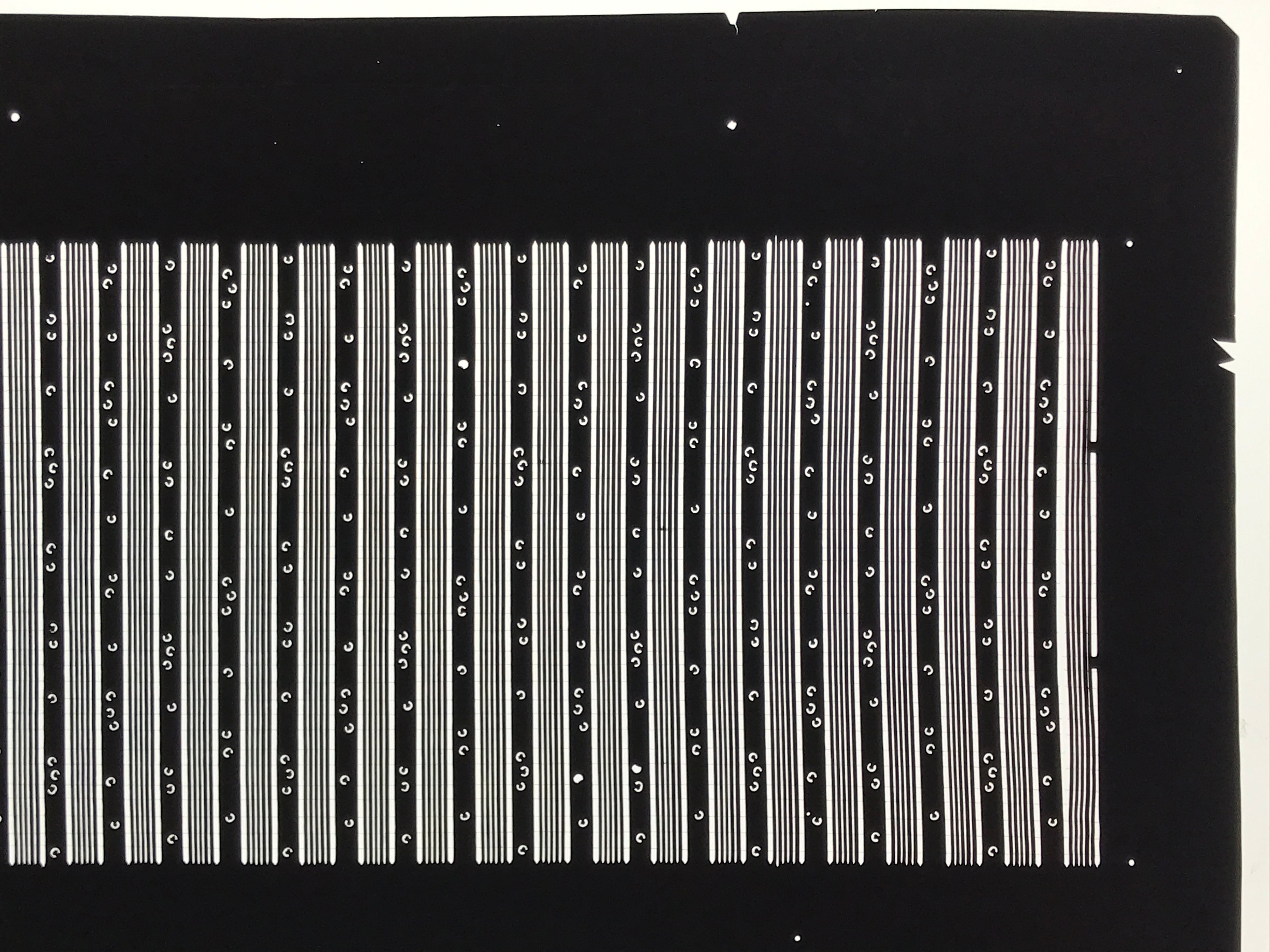 Antique Japanese Katagami Paper Kimono Stencil Katazome Vertical Stripes A884