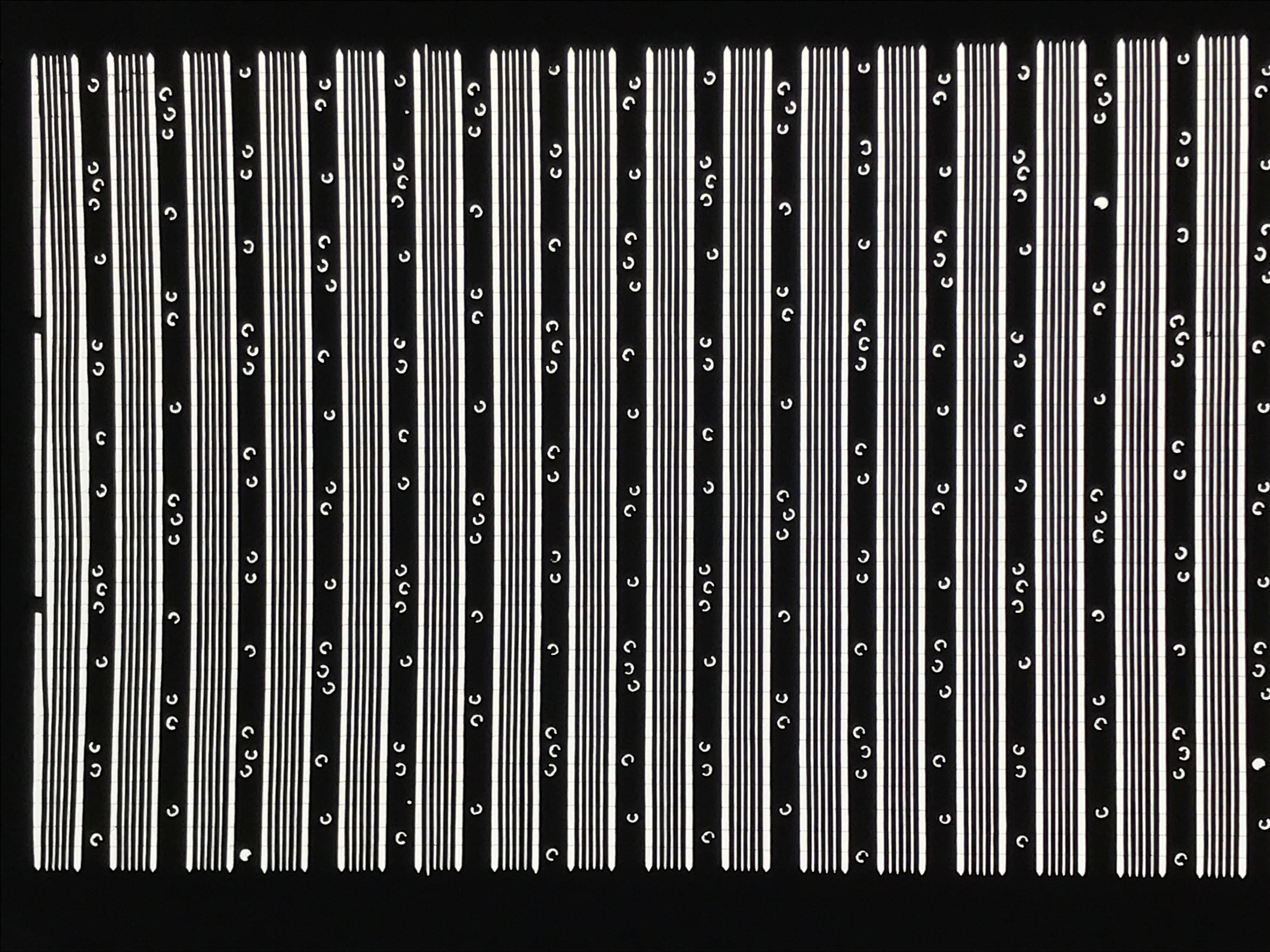 Antique Japanese Katagami Paper Kimono Stencil Katazome Vertical Stripes A884