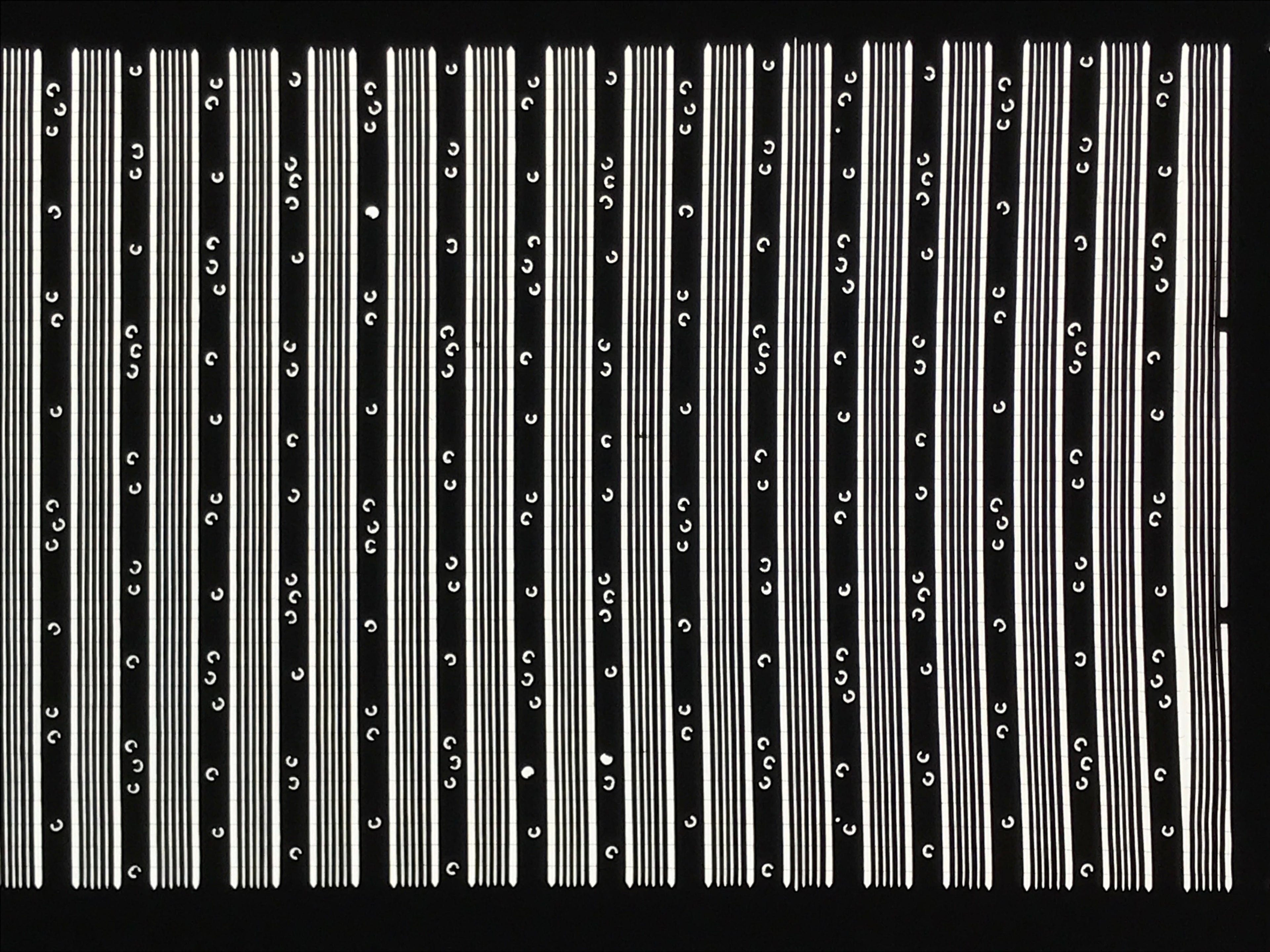Antique Japanese Katagami Paper Kimono Stencil Katazome Vertical Stripes A884