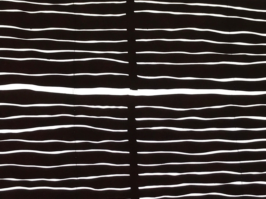 Antique Japanese Katagami Paper Kimono Stencil Katazome Wavy Stripe Pattern C897