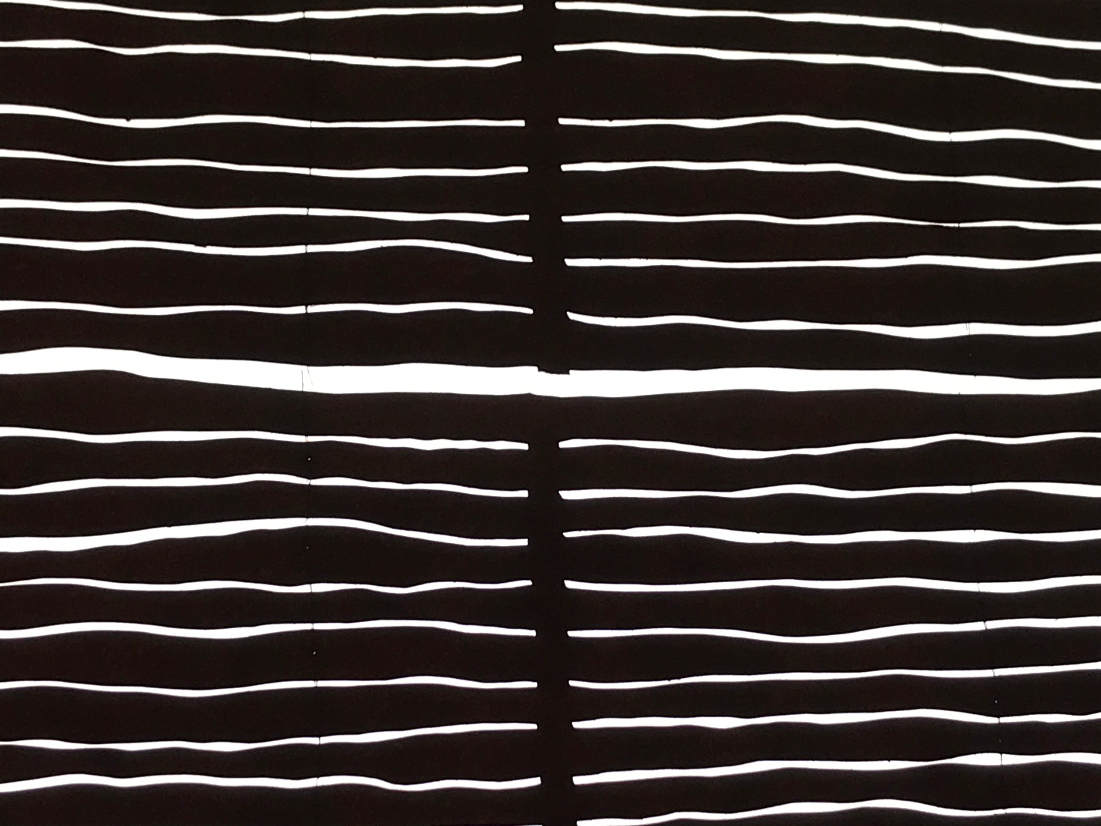 Antique Japanese Katagami Paper Kimono Stencil Katazome Wavy Stripe Pattern C897