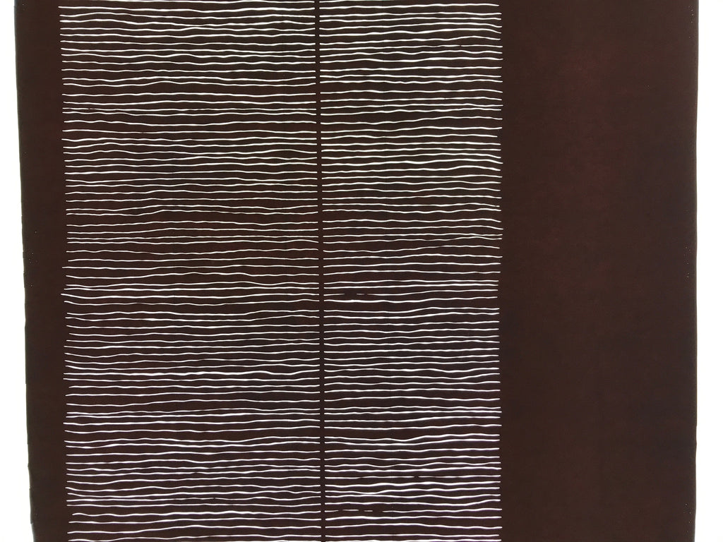 Antique Japanese Katagami Paper Kimono Stencil Katazome Wavy Stripe Pattern C897