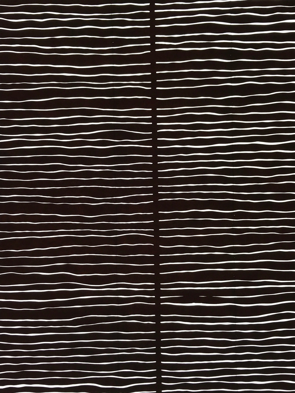 Antique Japanese Katagami Paper Kimono Stencil Katazome Wavy Stripe Pattern C897