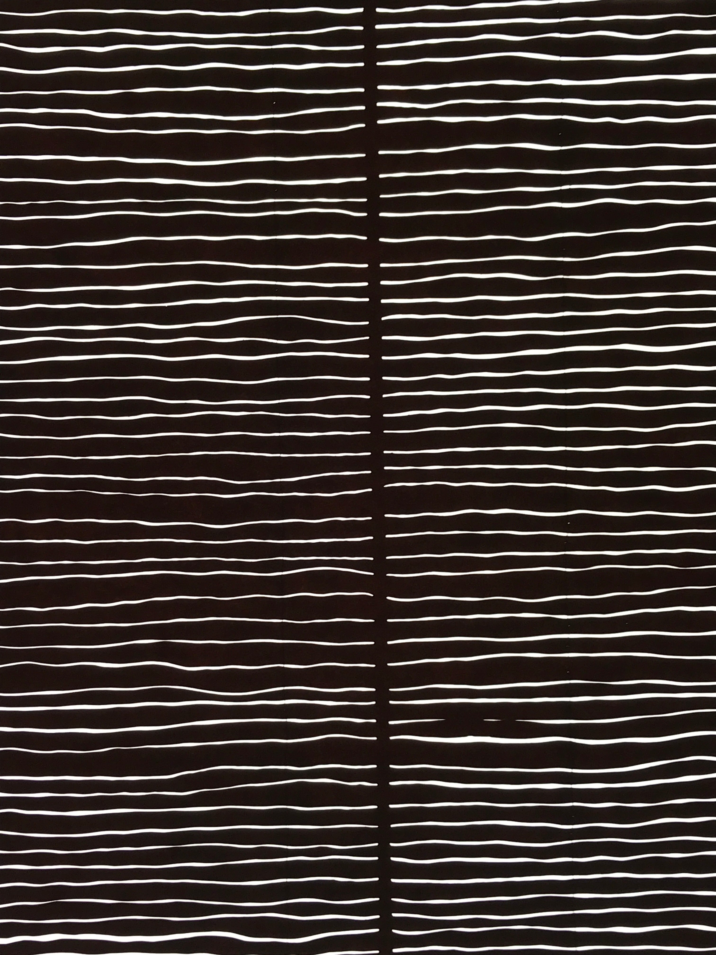 Antique Japanese Katagami Paper Kimono Stencil Katazome Wavy Stripe Pattern C897