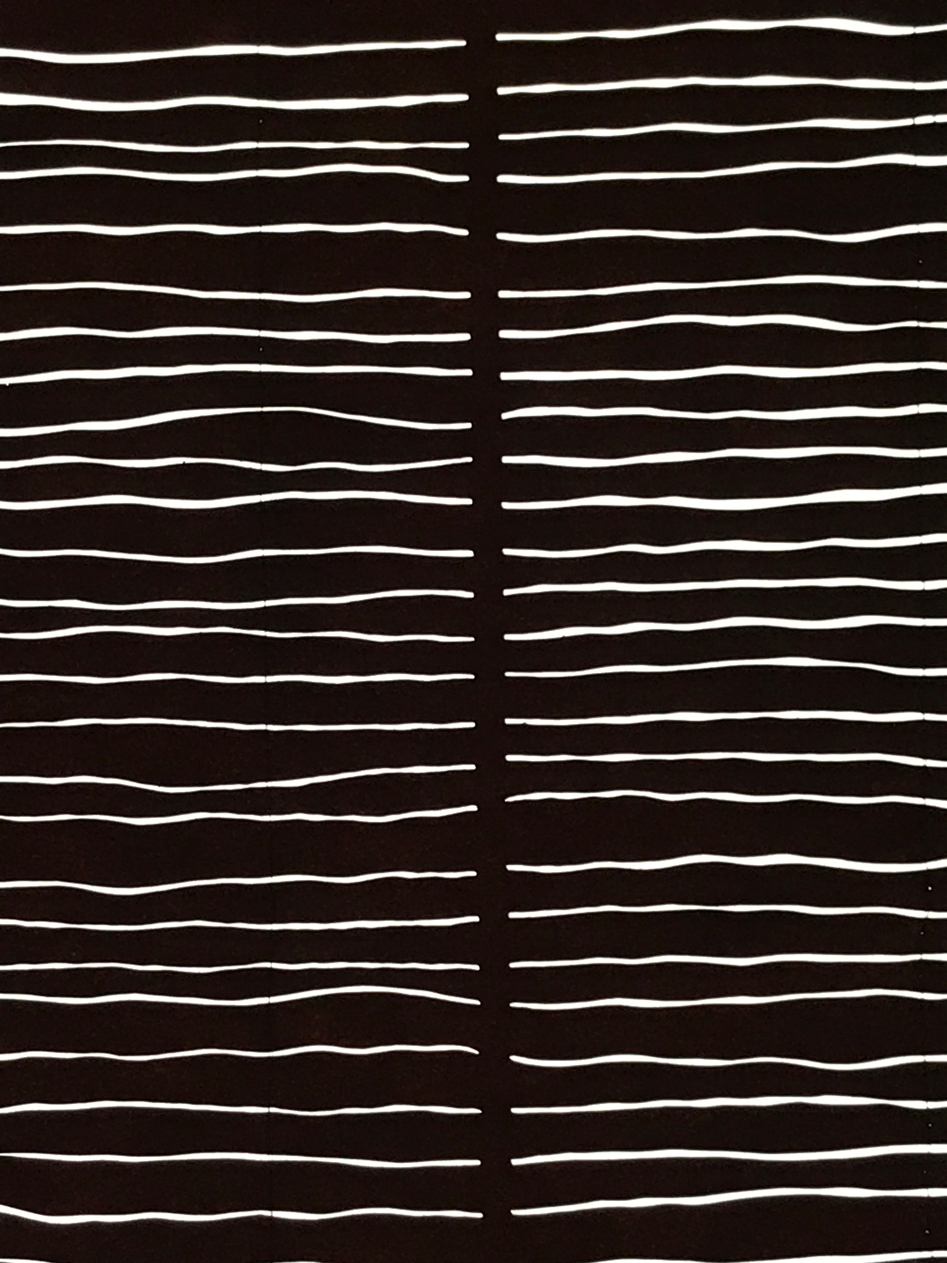 Antique Japanese Katagami Paper Kimono Stencil Katazome Wavy Stripe Pattern C897