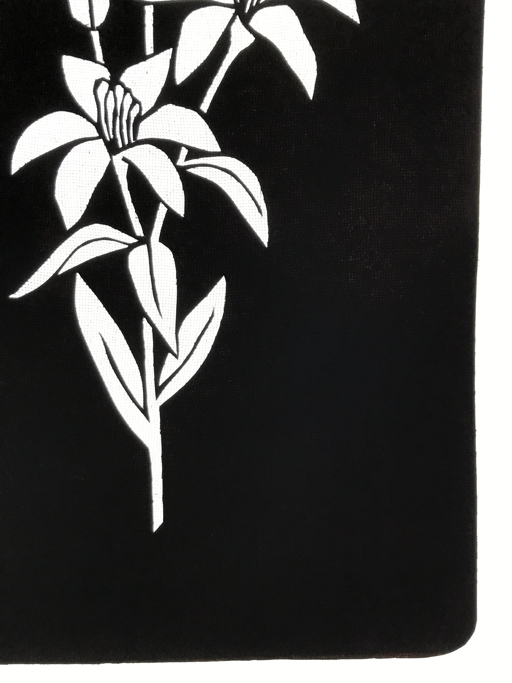 Antique Japanese Katagami Paper Kimono Stencil Katazome Yuri Lily Flowers A775