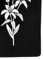 Antique Japanese Katagami Paper Kimono Stencil Katazome Yuri Lily Flowers A775
