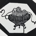 Antique Japanese Katagami Paper Kimono Stencil Koro Incense Burner Design A766