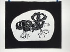 Antique Japanese Katagami Paper Kimono Stencil Tiger Lily Flowers Oniyuri A768