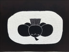 Antique Japanese Katagami Paper Kimono Stencil Ume Plum Blossom Kamon Crest A760