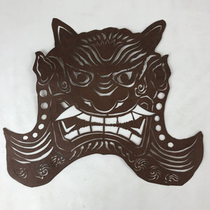 Antique Japanese Katagami Paper Textile Stencil Cutout Shishi Lion Dog FL269