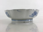 Antique Japanese Koimari Bowl Blue Sometsuke Floral Pattern Shishi Lion PY323