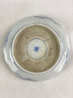 Antique Japanese Koimari Bowl Blue Sometsuke Floral Pattern Shishi Lion PY325