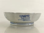 Antique Japanese Koimari Bowl Blue Sometsuke Floral Pattern Shishi Lion PY326