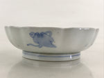 Antique Japanese Koimari Bowl Blue Sometsuke Floral Pattern Shishi Lion PY333