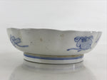 Antique Japanese Koimari Bowl Blue Sometsuke Floral Pattern Shishi Lion PY335