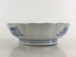 Antique Japanese Koimari Bowl Blue Sometsuke Floral Pattern Shishi Lion PY336