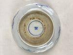 Antique Japanese Koimari Bowl Blue Sometsuke Floral Pattern Shishi Lion PY337