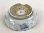 Antique Japanese Koimari Bowl Blue Sometsuke Floral Pattern Shishi Lion PY341