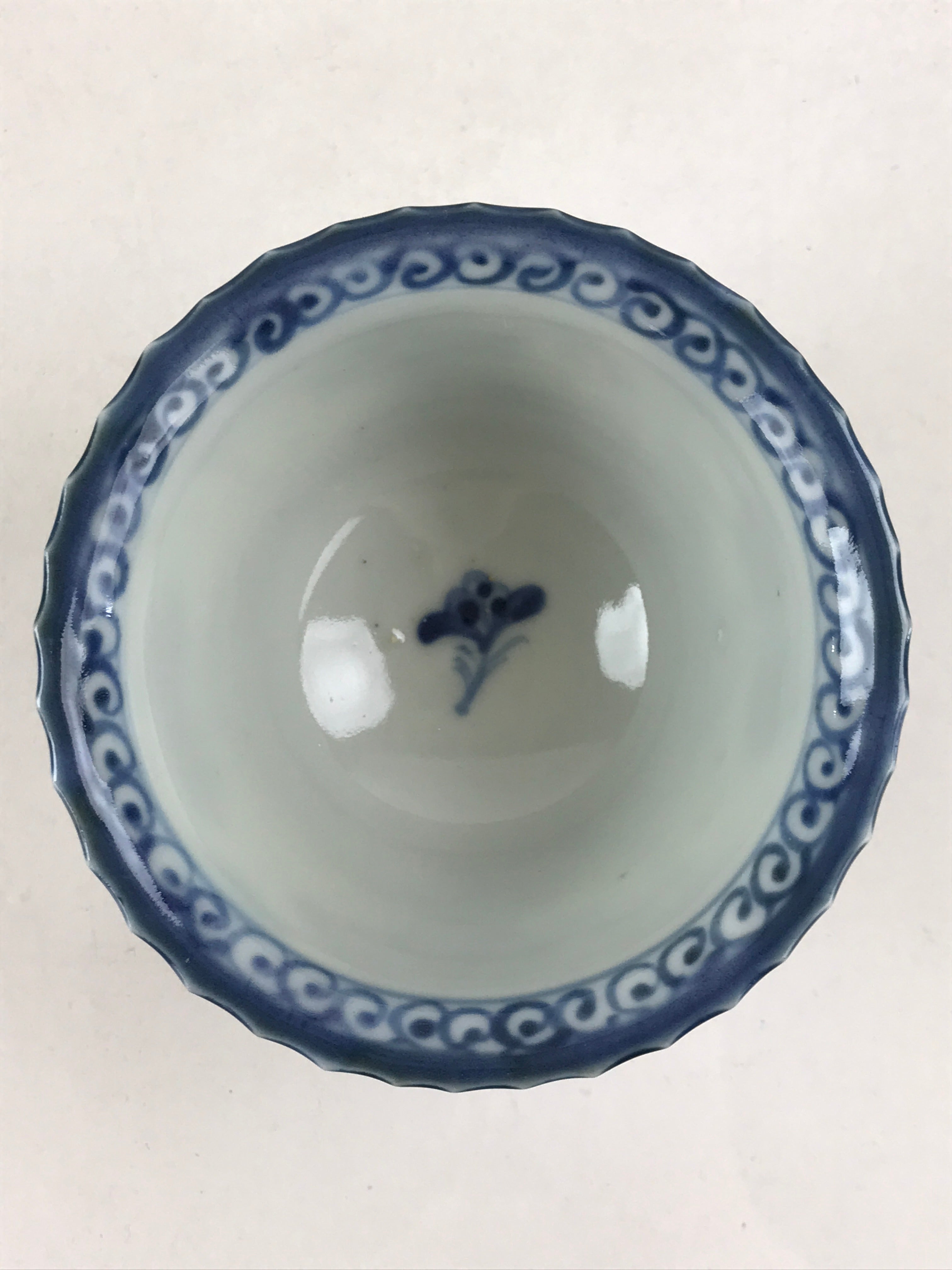 Antique Japanese Koimari Imari Bowl Kobachi Blue Sometsuke Floral Design PY384