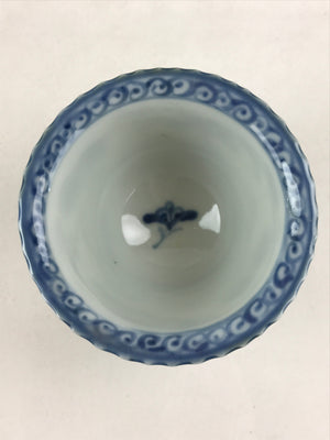 Antique Japanese Koimari Imari Bowl Kobachi Blue Sometsuke Floral Design PY385