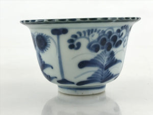 Antique Japanese Koimari Imari Bowl Kobachi Blue Sometsuke Floral Design PY386