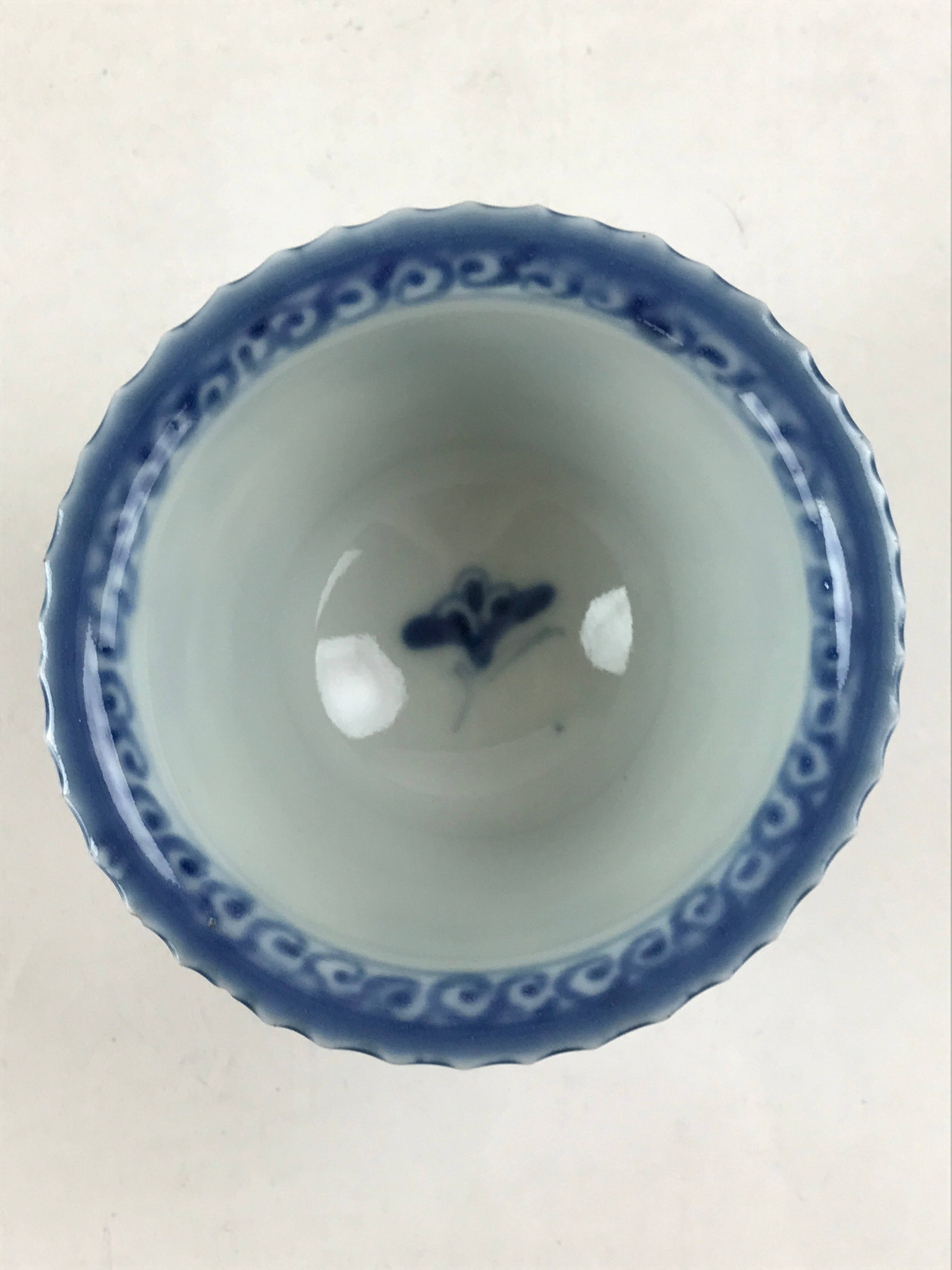 Antique Japanese Koimari Imari Bowl Kobachi Blue Sometsuke Floral Design PY388