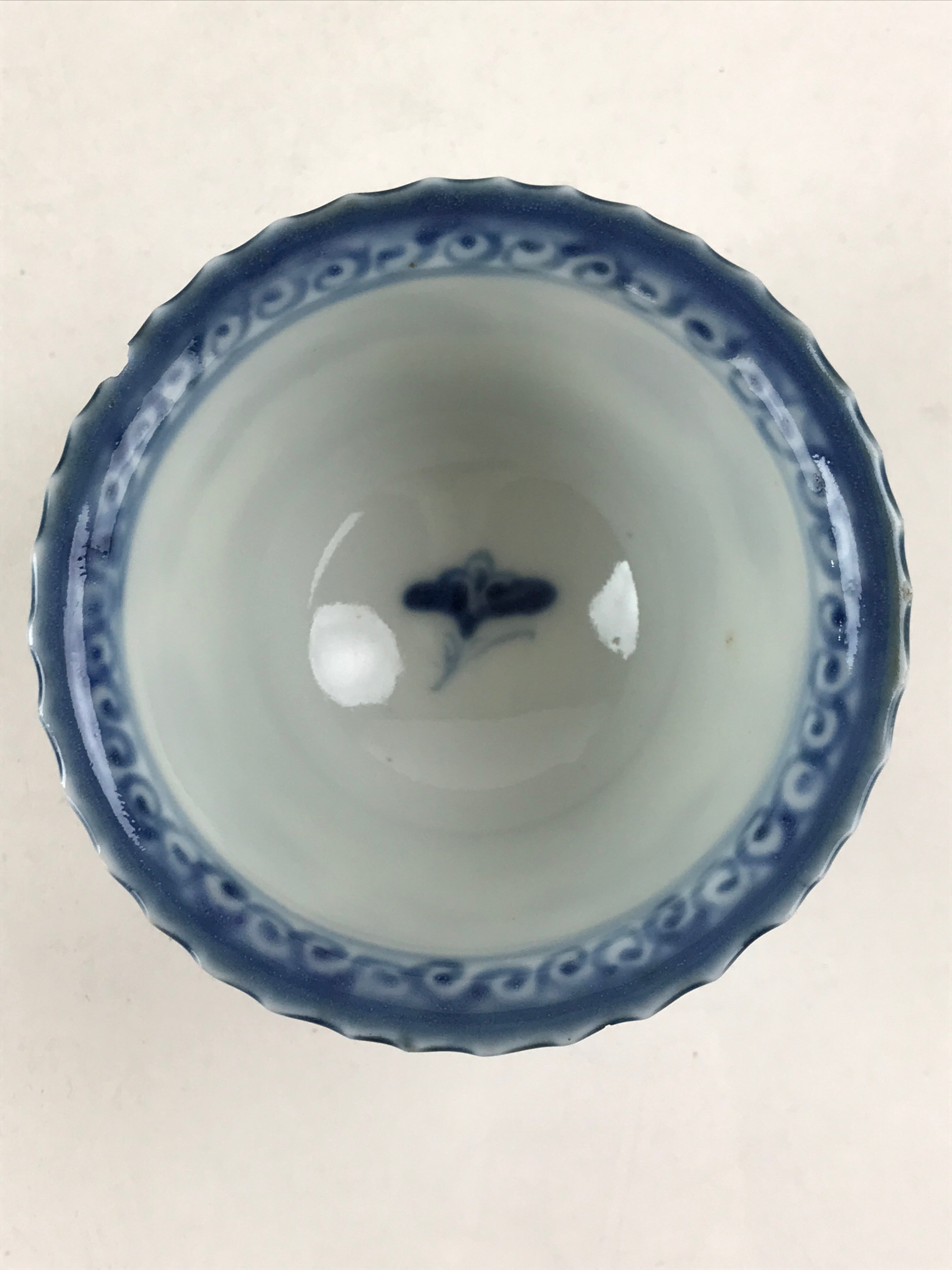 Antique Japanese Koimari Imari Bowl Kobachi Blue Sometsuke Floral Design PY389