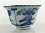 Antique Japanese Koimari Imari Bowl Kobachi Blue Sometsuke Flower Arabesque PY39