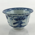 Antique Japanese Koimari Imari Bowl Kobachi Blue Sometsuke Flower Arabesque PY39