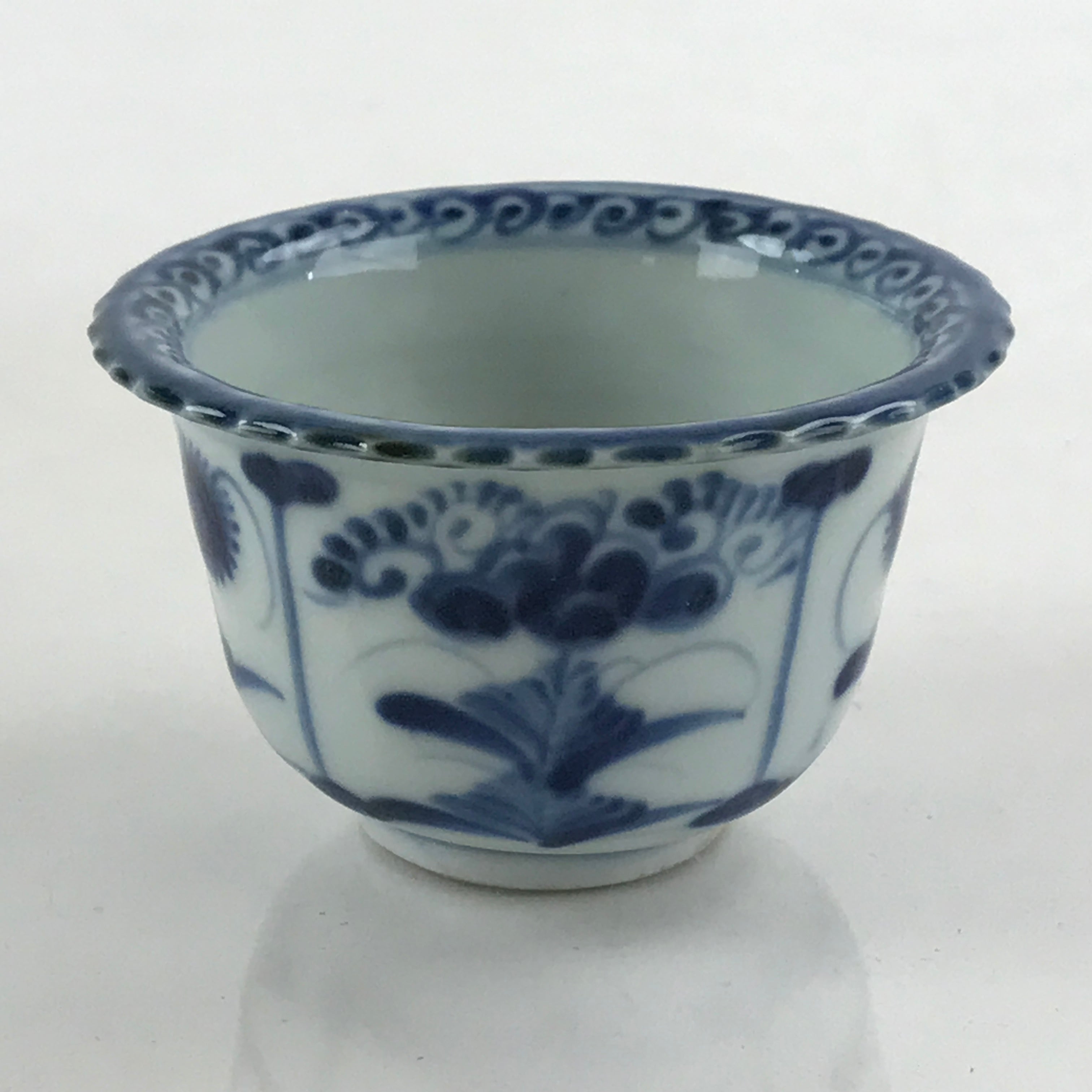 Antique Japanese Koimari Imari Bowl Kobachi Blue Sometsuke Flower Design PY390