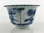 Antique Japanese Koimari Imari Bowl Kobachi Blue Sometsuke Flower Design PY393