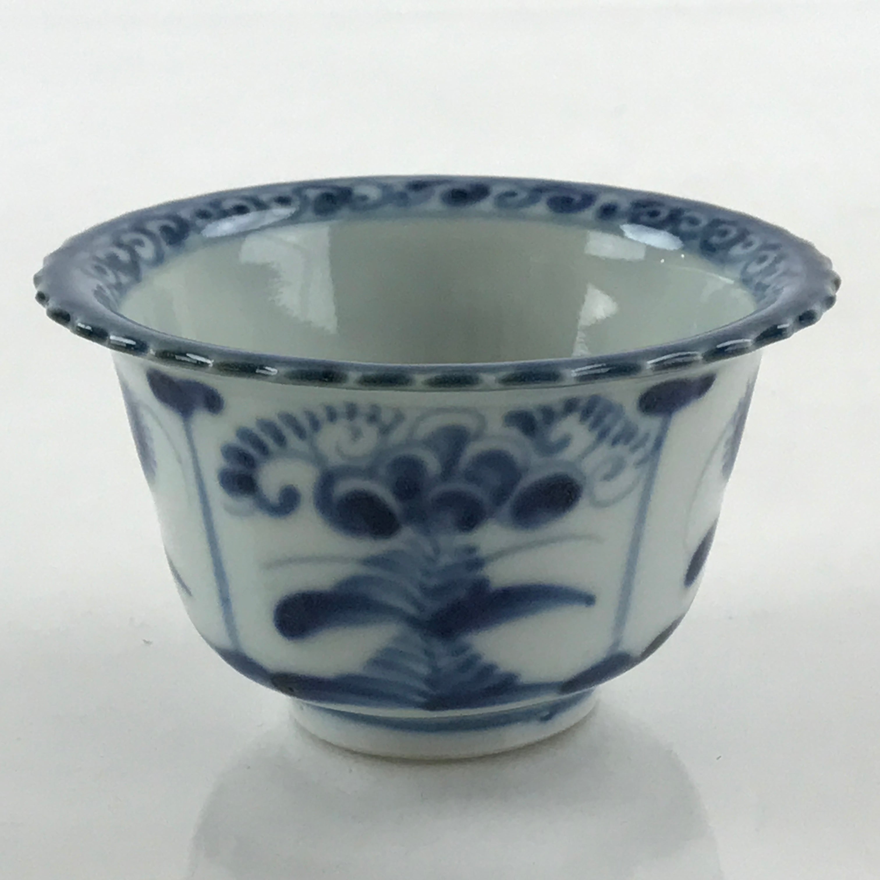 Antique Japanese Koimari Imari Bowl Kobachi Blue Sometsuke Flower Design PY393