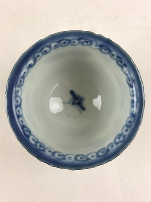 Antique Japanese Koimari Imari Bowl Kobachi Blue Sometsuke Flower Design PY394