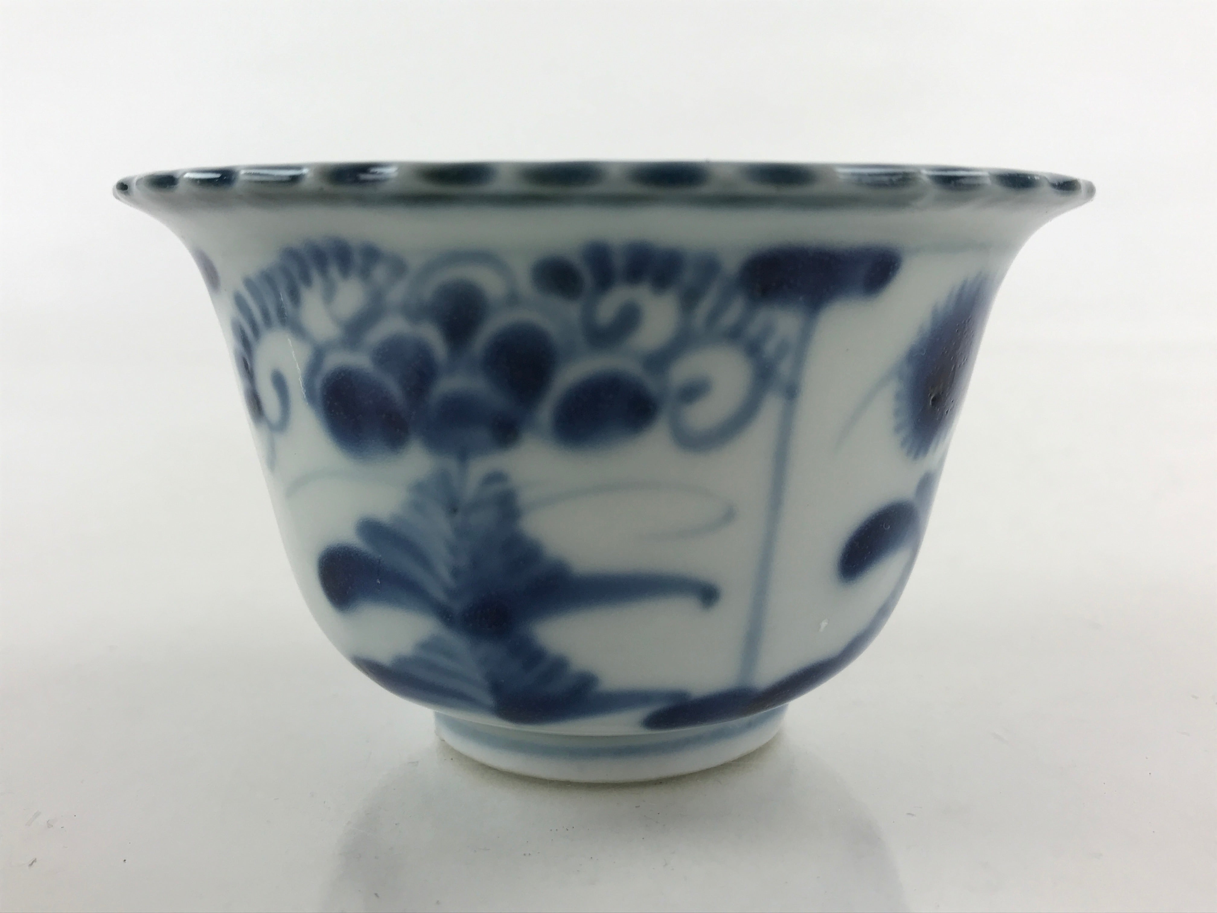 Antique Japanese Koimari Imari Bowl Kobachi Blue Sometsuke Flower Design PY395