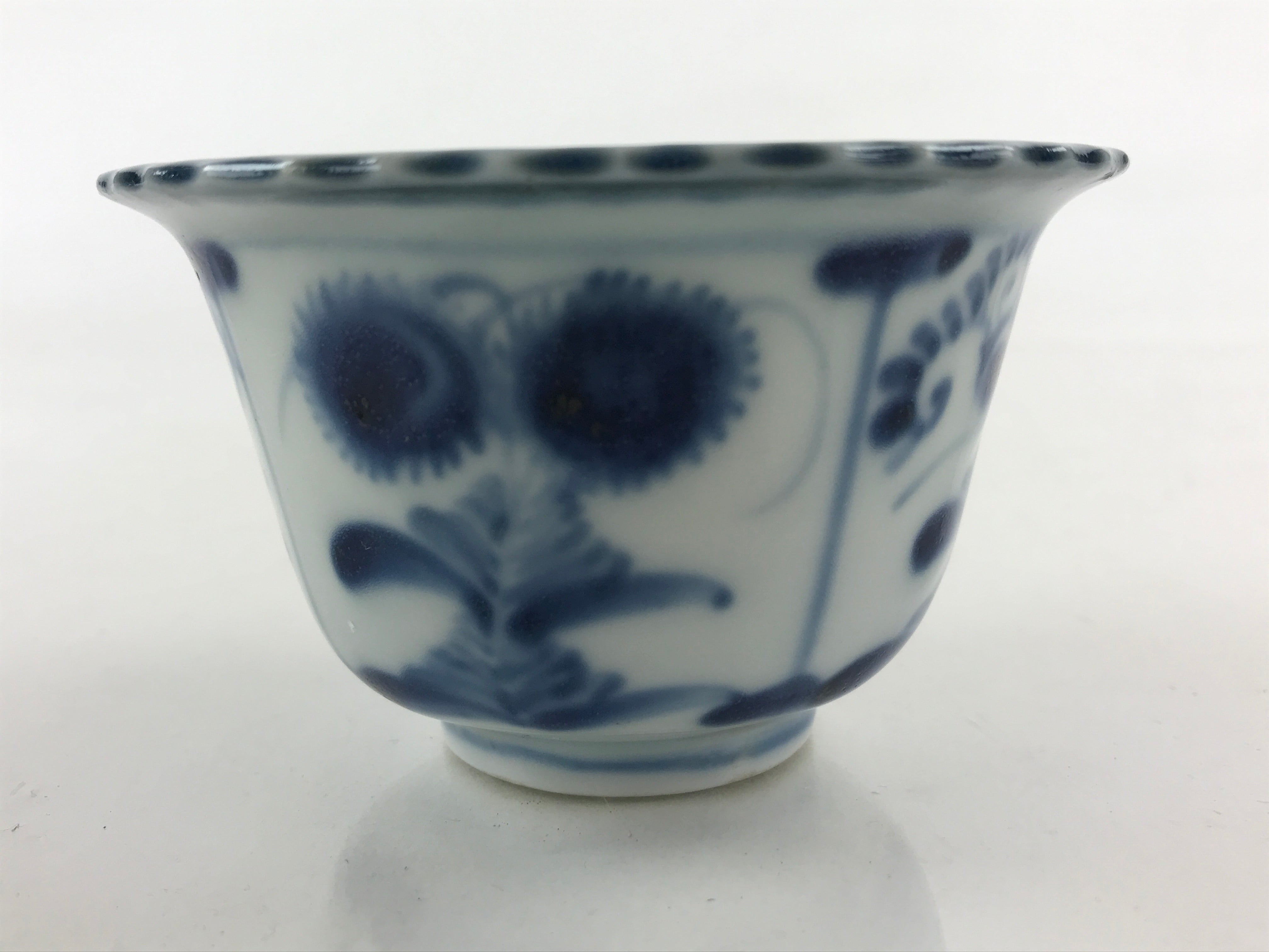 Antique Japanese Koimari Imari Bowl Kobachi Blue Sometsuke Flower Design PY395