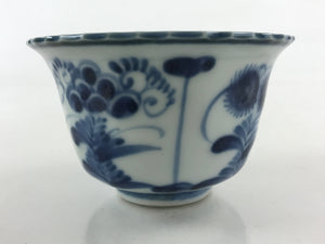 Antique Japanese Koimari Imari Bowl Kobachi Blue Sometsuke Flower Design PY397