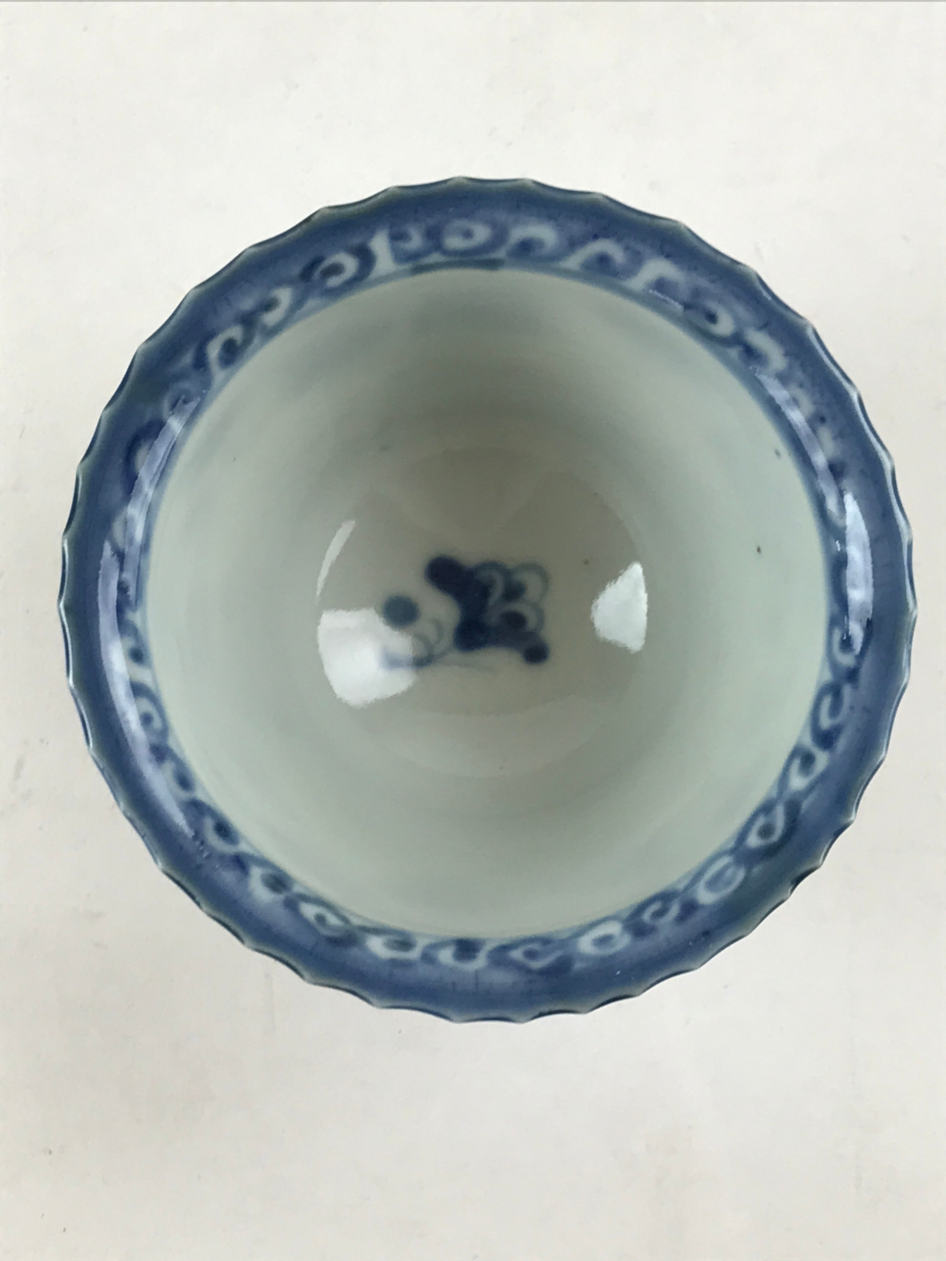 Antique Japanese Koimari Imari Bowl Kobachi Blue Sometsuke Flower Design PY398