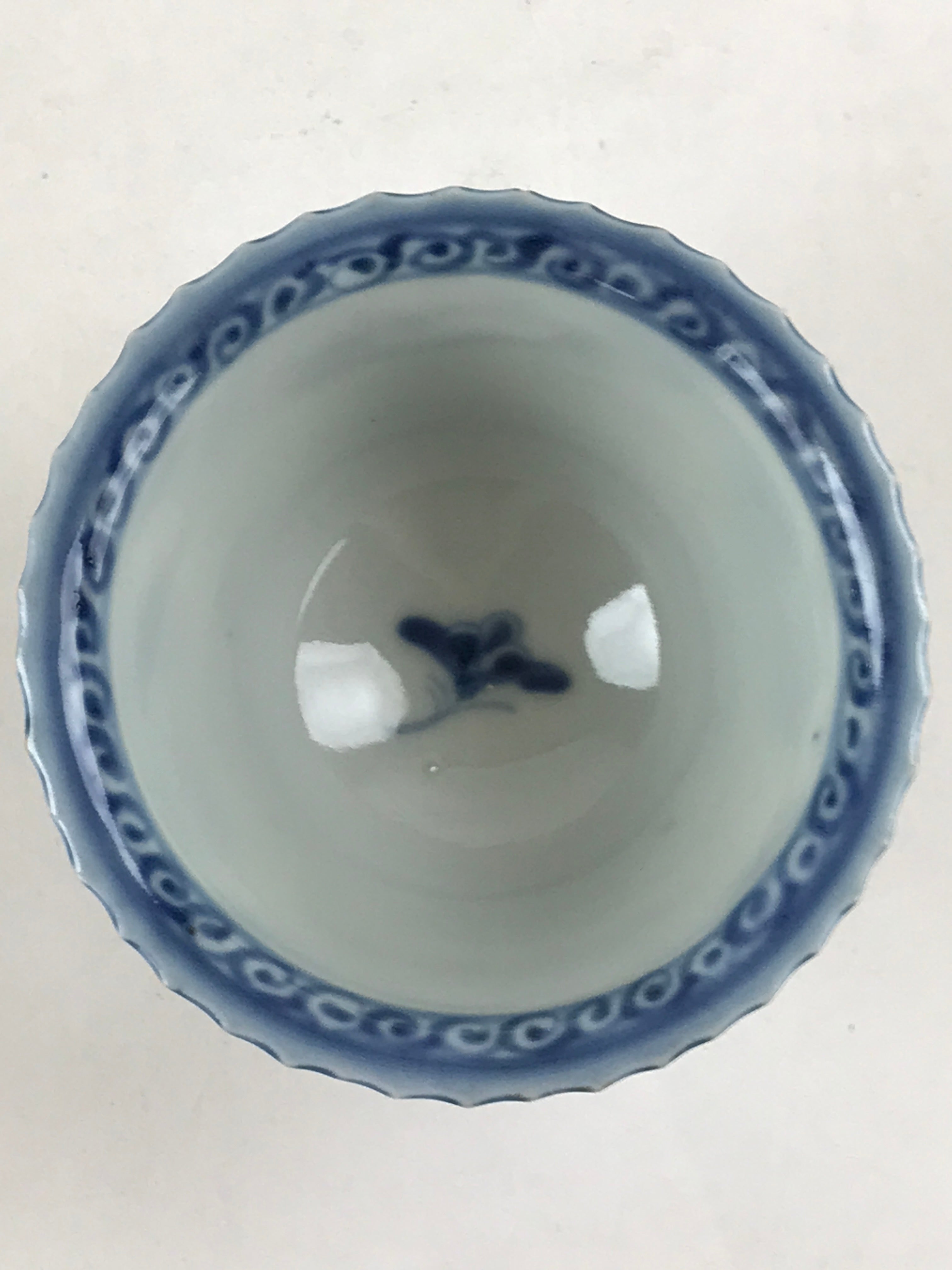 Antique Japanese Koimari Imari Bowl Kobachi Blue Sometsuke Flower Design PY399