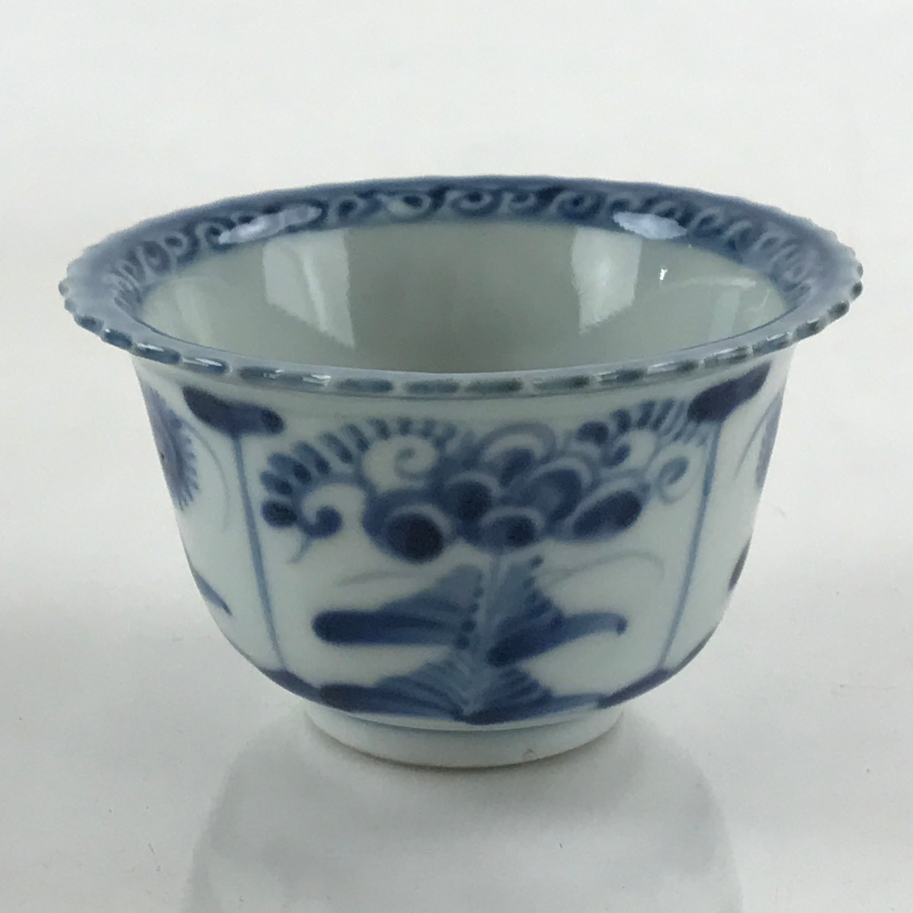 Antique Japanese Koimari Imari Bowl Kobachi Blue Sometsuke Flower Design PY399