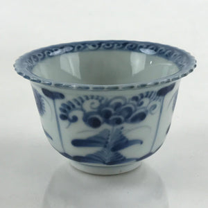 Antique Japanese Koimari Imari Bowl Kobachi Blue Sometsuke Flower Design PY399