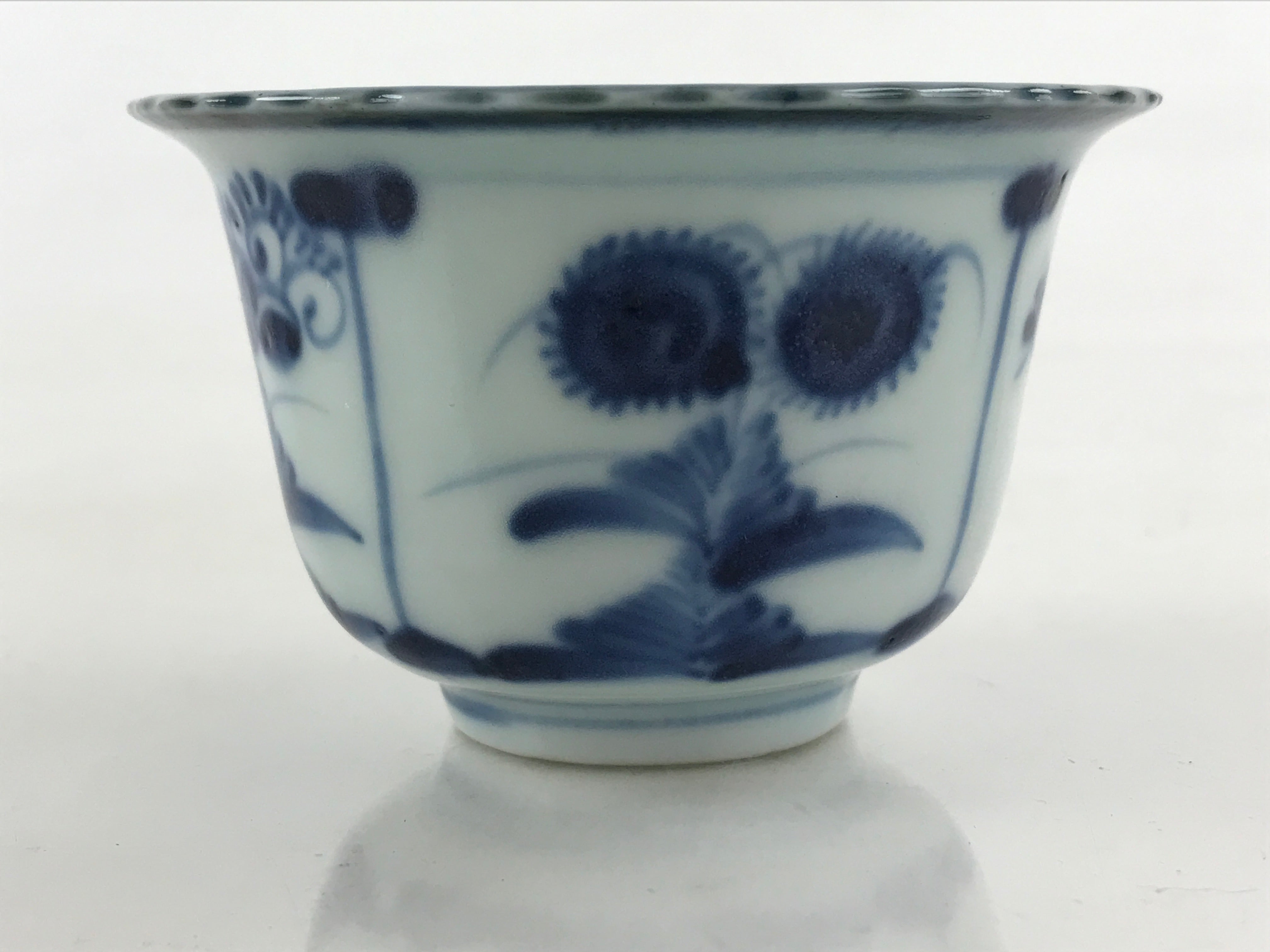 Antique Japanese Koimari Imari Bowl Kobachi Blue Sometsuke Flower Design PY401