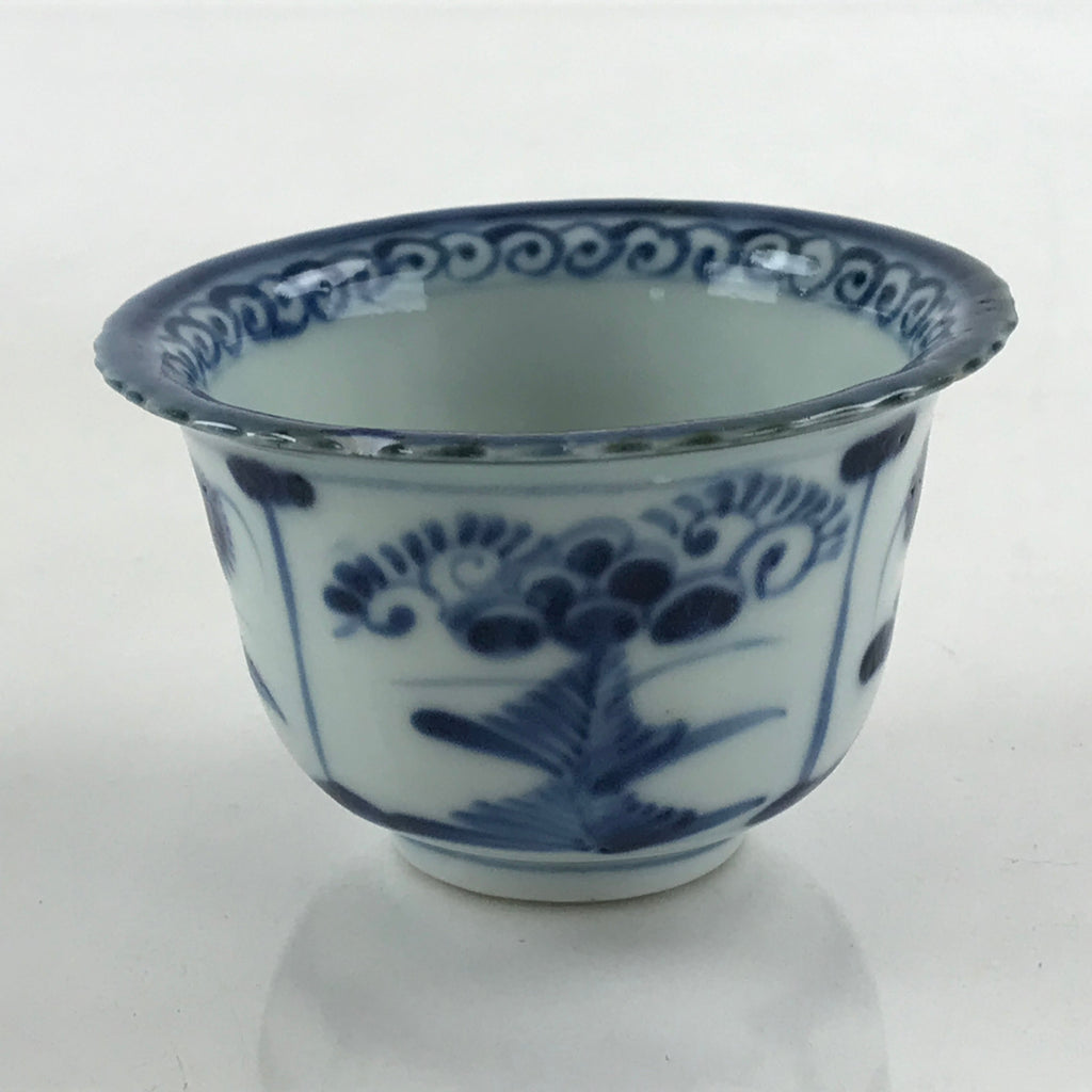 Antique Japanese Koimari Imari Bowl Kobachi Blue Sometsuke Flower Design PY401