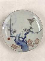 Antique Japanese Koimari Imari Plate Plum Blossom Nightingale Kozara Gold P369