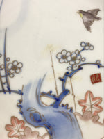 Antique Japanese Koimari Imari Plate Plum Blossom Nightingale Kozara Gold P371
